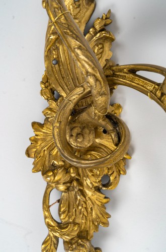 Paire d'appliques asymétriques en bronze doré, époque Régence (1715-1723) - Régence