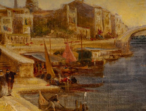 19th century - Alfred August Felix Bachmann (1863-1956) Venice View of the Grand Canal
