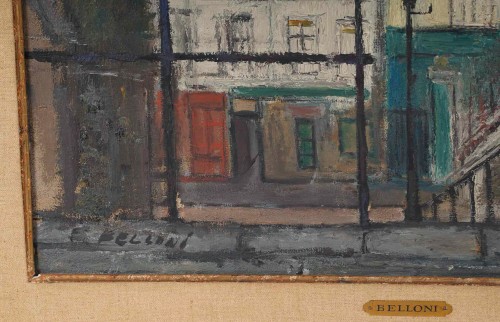 Serge Belloni (1925-2005)  L’escalier de la rue du Calvaire à Montmartre - MLD Antiquités