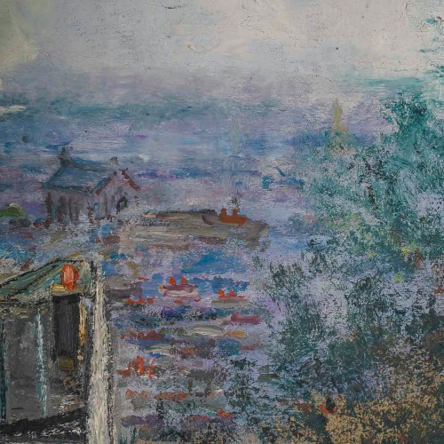 Années 50-60 - Serge Belloni (1925-2005)  L’escalier de la rue du Calvaire à Montmartre