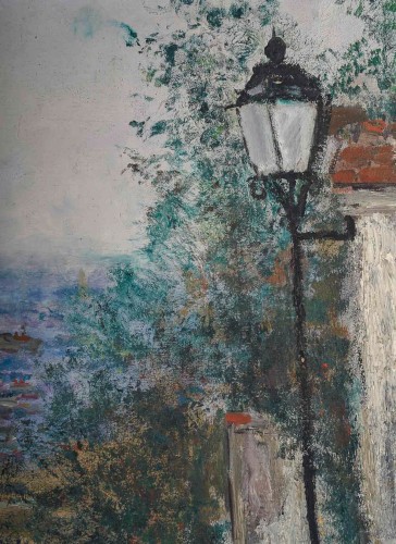 Antiquités - Serge Belloni (1925-2005)  L’escalier de la rue du Calvaire à Montmartre