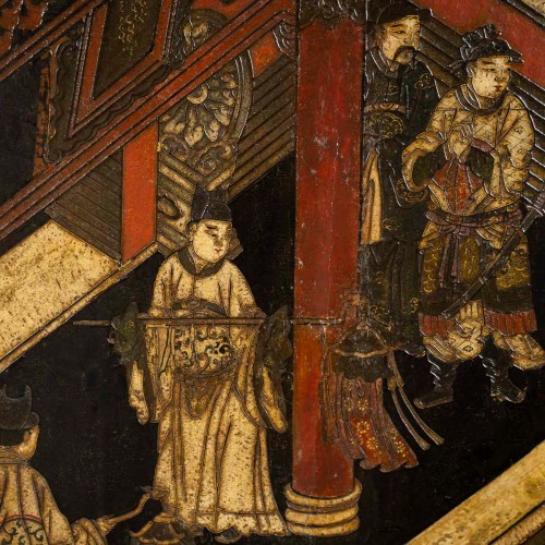XVIIIe siècle - Jacques-Antoine Leclerc - Meuble d'entre-deux à panneaux de laque de Coromandel
