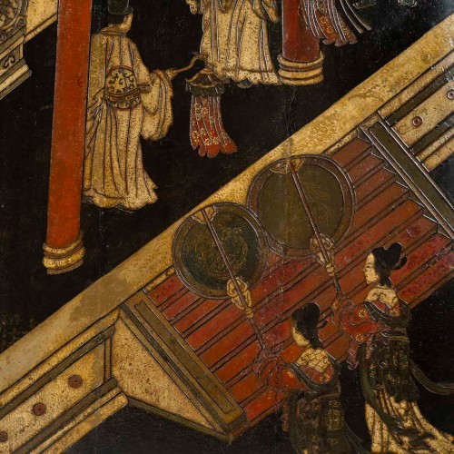Jacques-Antoine Leclerc - Meuble d'entre-deux à panneaux de laque de Coromandel - Louis XVI
