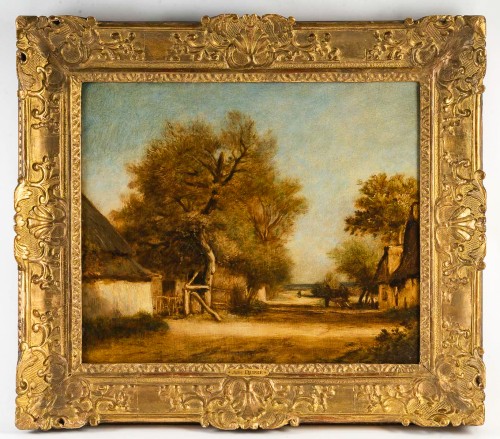 Jules Dupré (1811-1889) Paysage de l’Isle Adam huile sur toile vers 1860 - Tableaux et dessins Style 