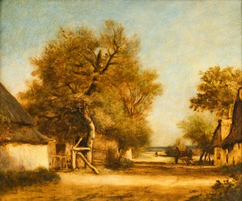 Tableaux et dessins Tableaux XIXe siècle - Jules Dupré (1811-1889) Paysage de l’Isle Adam huile sur toile vers 1860