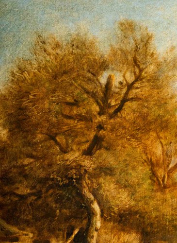 Antiquités - Jules Dupré (1811-1889) Paysage de l’Isle Adam huile sur toile vers 1860