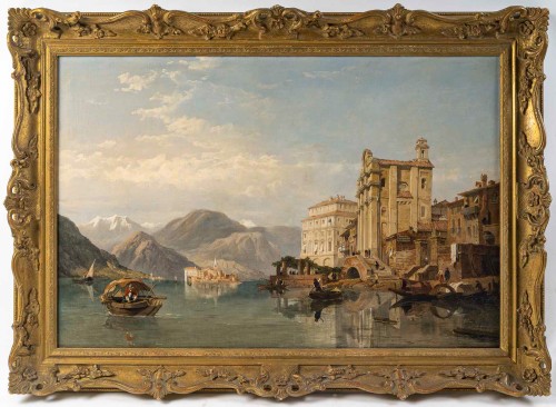 George Clarkson Stanfield (1828 - 1878) Vue du Lac Majeur - Tableaux et dessins Style 