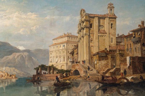  - George Clarkson Stanfield (1828 - 1878) Vue du Lac Majeur