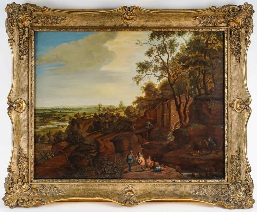 Vie à la Campagne, École Française vers 1700 - Tableaux et dessins Style 