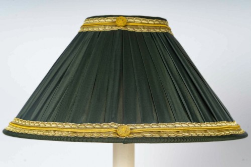 Paire de flambeaux Aux Merveilleuses vers 1810, montés en lampes - Luminaires Style Empire