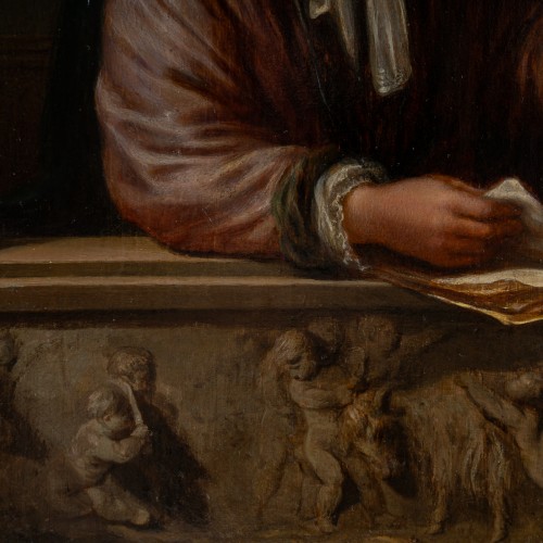 Portrait d’un Peintre dans une Alcove, école Flamande vers 1800 - MLD Antiquités