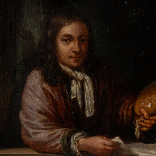 XIXe siècle - Portrait d’un Peintre dans une Alcove, école Flamande vers 1800