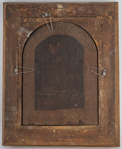 Antiquités - Portrait d’un Peintre dans une Alcove, école Flamande vers 1800
