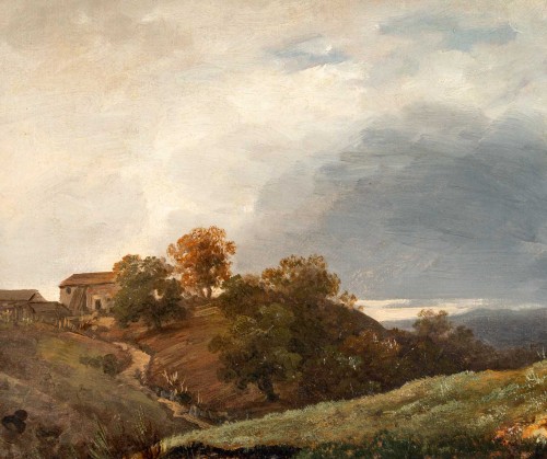 Antiquités - Theodore Richard (1782-1859) Pyrenees Landscape circa 1833
