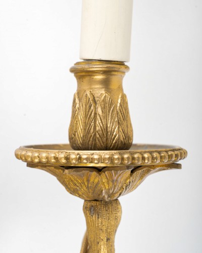 Napoléon III - Set of four Chiseled Bronze two-light sconces Italy circa 1850