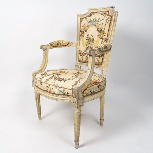 Antiquités - Set of Four Louis XVI Armchairs
