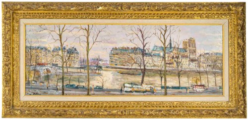 Serge Belloni (1925-2005) - Louis Philippe Bridge, Quays of Seine, Notre-Dame
