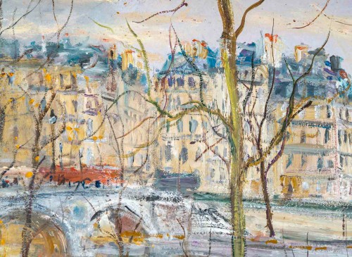 Antiquités - Serge Belloni (1925-2005) - Pont Louis Philippe, les quais de Seine et Notre-Dame
