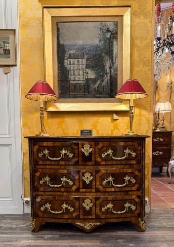 Furniture  - Dauphiné Commode with Heart Marquetry from the Louis XIV Period, circa 1700