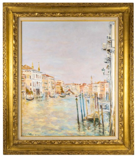 Serge Belloni (1925-2005) - Le Rialto et les Gondoles sur le Grand Canal
