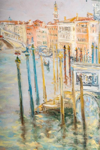  - Serge Belloni (1925-2005) - Le Rialto et les Gondoles sur le Grand Canal