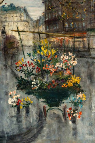 Paintings & Drawings  - Serge Belloni (1925-2005) - The Flower Seller at Jeannette&#039;s