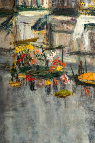 Serge Belloni (1925-2005) - The Flower Seller at Jeannette&#039;s - 