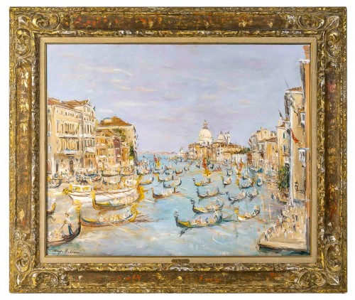 Serge Belloni (1925-2005) Venice The Regatta the Grand Canal