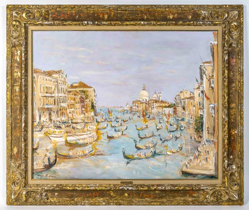 Paintings & Drawings  - Serge Belloni (1925-2005) Venice The Regatta the Grand Canal