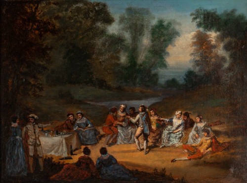 Tableaux et dessins Tableaux XVIIIe siècle - Banquet Champêtre École Française du XVIIIe Siècle vers 1750