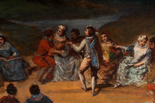 Banquet Champêtre École Française du XVIIIe Siècle vers 1750 - MLD Antiquités