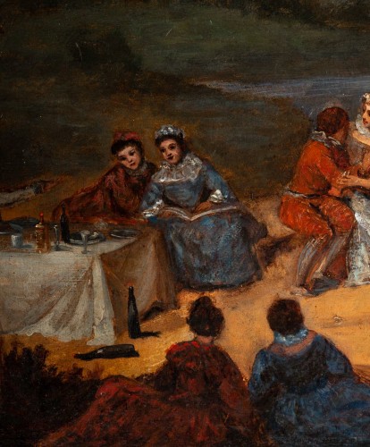 XVIIIe siècle - Banquet Champêtre École Française du XVIIIe Siècle vers 1750
