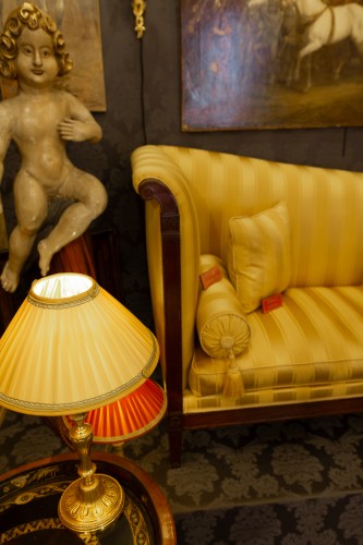 Seating  - Large Empire Period Paumier or Sofa in Mahogany and Mahogany Veneer 1810