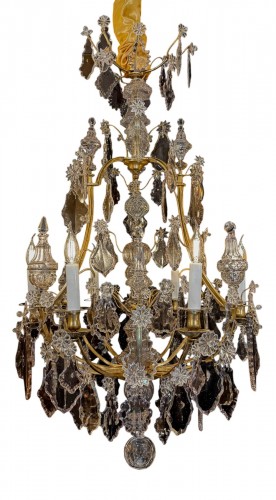 French Louis XV Period Gilt-Bronze and Cut-Crystal Chandelier Circa 1760