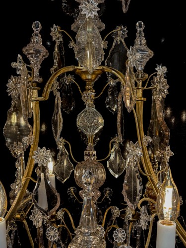 French Louis XV Period Gilt-Bronze and Cut-Crystal Chandelier Circa 1760 - 