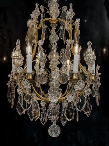 Louis XV - French Louis XV Period Gilt-Bronze and Cut-Crystal Chandelier Circa 1760