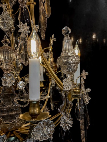 Antiquités - French Louis XV Period Gilt-Bronze and Cut-Crystal Chandelier Circa 1760