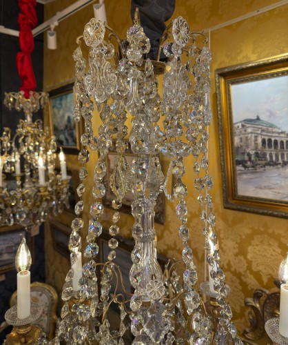 Lighting  - A Baccarat Bronze and Cut-Crystal Chandelier circa 1870-188