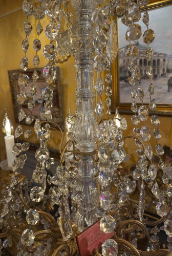 A Baccarat Bronze and Cut-Crystal Chandelier circa 1870-188 - 