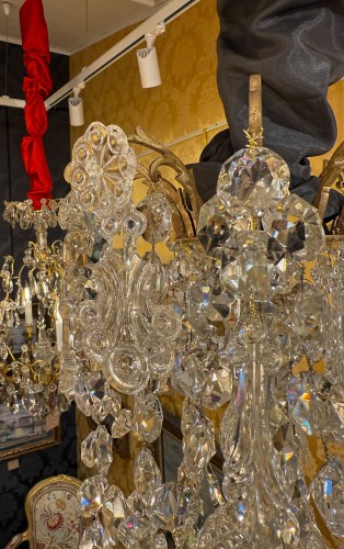 19th century - A Baccarat Bronze and Cut-Crystal Chandelier circa 1870-188