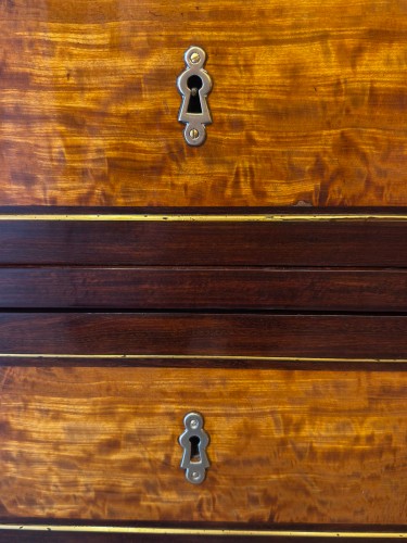 Directoire - Directoire Period Amaranth and Lemon wood veneer Commode with Ormolu Mounts
