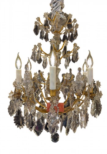 Baccarat -  in Gilt Bronze and Cut Crystal Chandelier circa 1880