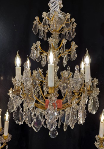 Baccarat -  in Gilt Bronze and Cut Crystal Chandelier circa 1880 - Lighting Style Napoléon III
