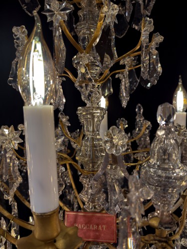 Baccarat -  in Gilt Bronze and Cut Crystal Chandelier circa 1880 - 