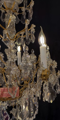 Napoléon III - Baccarat -  in Gilt Bronze and Cut Crystal Chandelier circa 1880