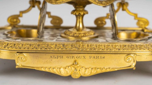 Ferdinand Duvinage - Bronze and Cloisonné Ivory Marquetry  for A Giroux 1880 - Napoléon III