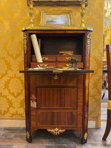 Louis XVI Rosewood and Amaranth Drop-Front Desk, Circa 1780 - Furniture Style Louis XVI