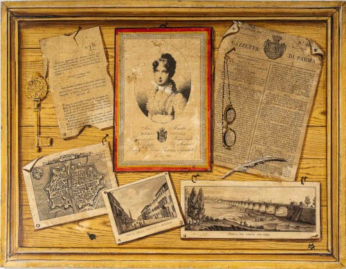 Pair of Trompe l’œil Panels Portraits of Empress Marie-Louise, Italie 1850 - 