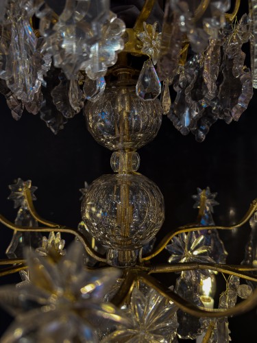 French Louis XVI Period Gilt-Bronze and Cut-Crystal Chandelier C. 1770–1780 - 