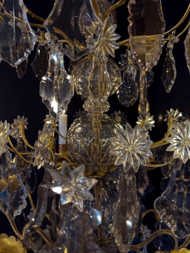 18th century - French Louis XVI Period Gilt-Bronze and Cut-Crystal Chandelier C. 1770–1780